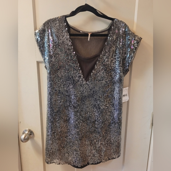 NWT Free People Sequin Cocktail Dress - Picture 3 of 8